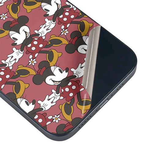 Disney Minnie Mouse Dancing Pattern iPhone 14 Plus Skin